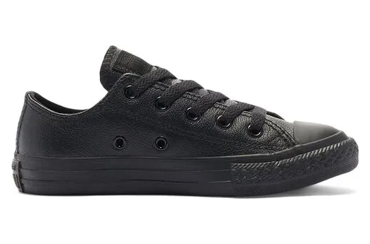 Converse Little Kids Mono Color Chuck Taylor All Star Low Top Black Black (343913C)