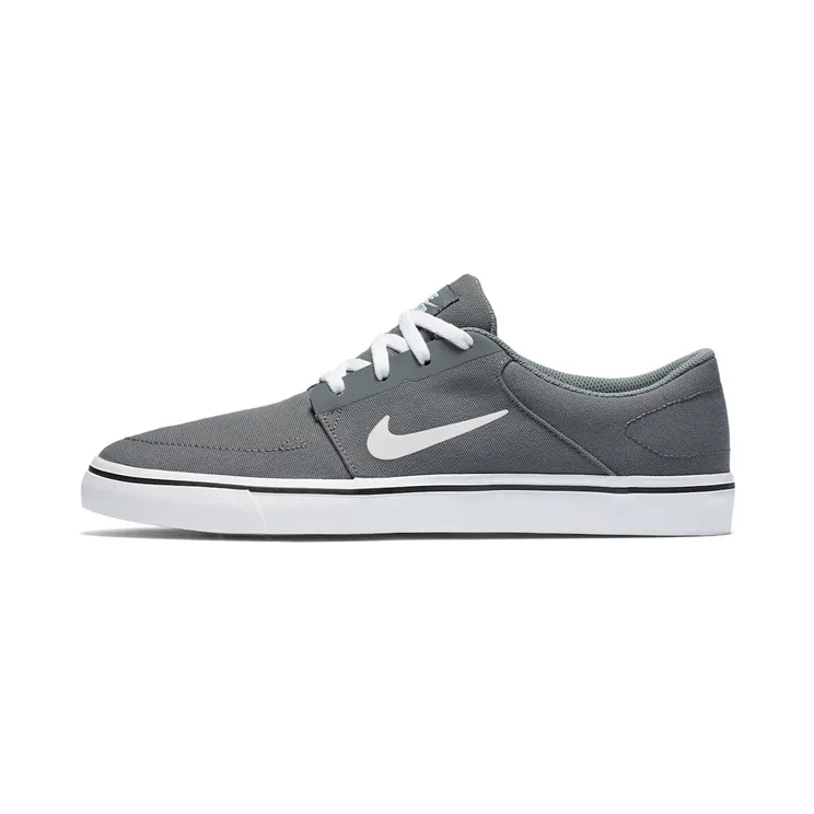 Nike Sb Portmore Canvas Low Skate Shoes “Cool Grey / Black / White” (723874-004)