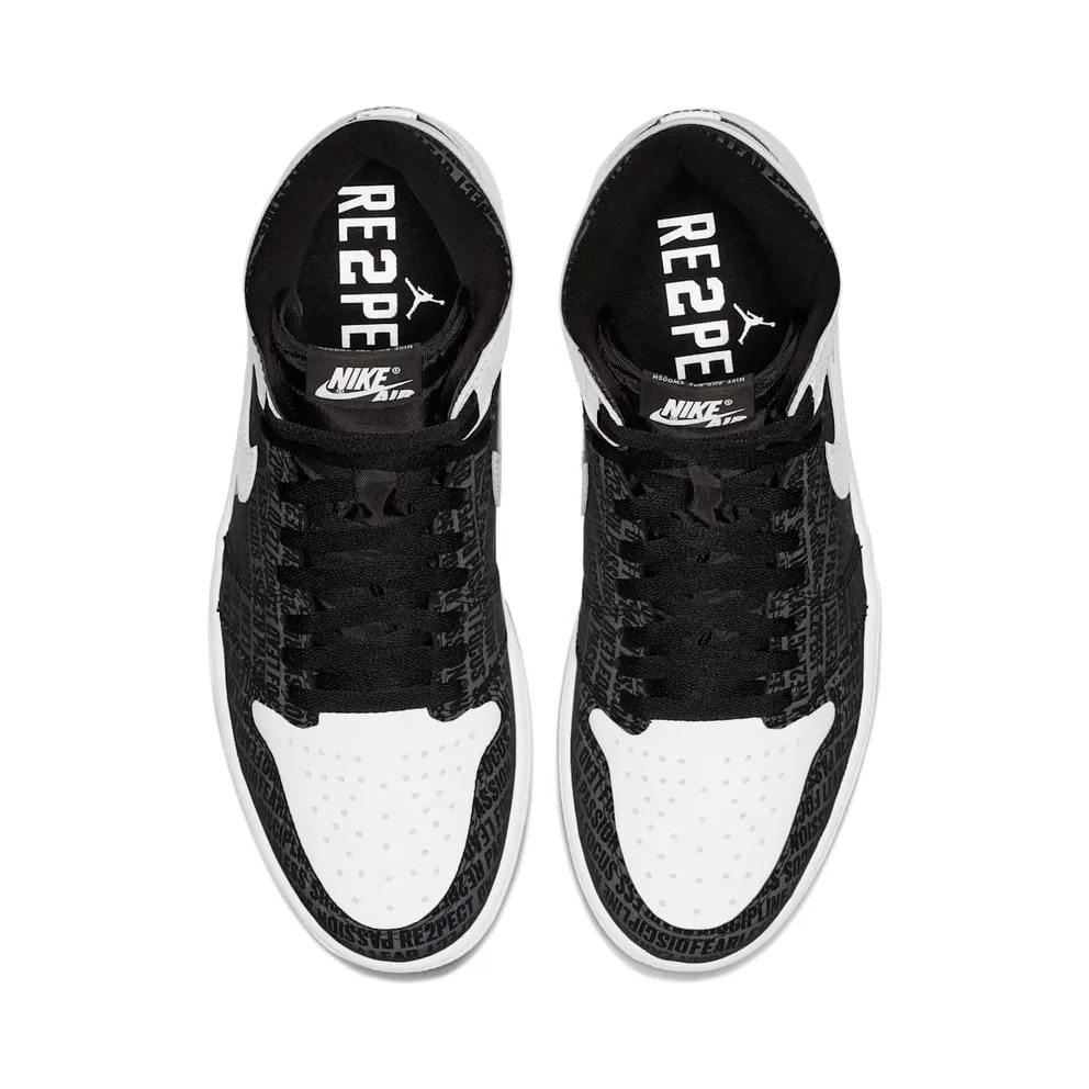 Jordan 1 Retro High RE2PECT (Derek Jeter) Black/White (555088-008)