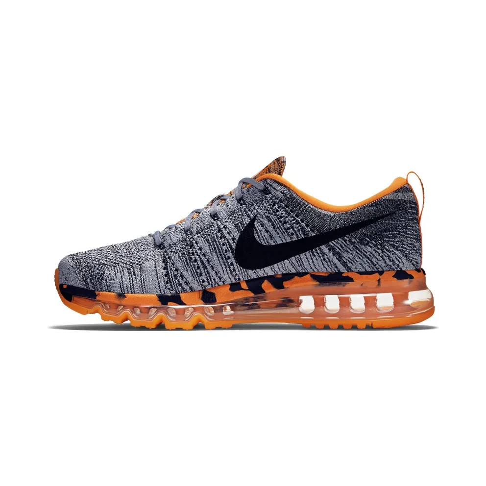 Nike Flyknit Max Wolf Grey Black Orange Wolf Grey/Black-Total Orange-Laser Orange (747361-008)