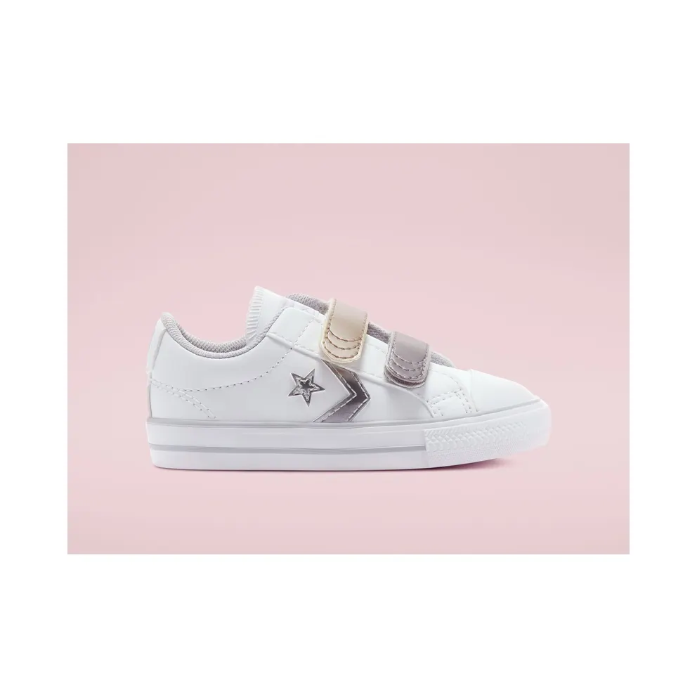 Converse Metallic Leather Easy-On Star Player Low Top White/Gravel/Metallic (770424C)