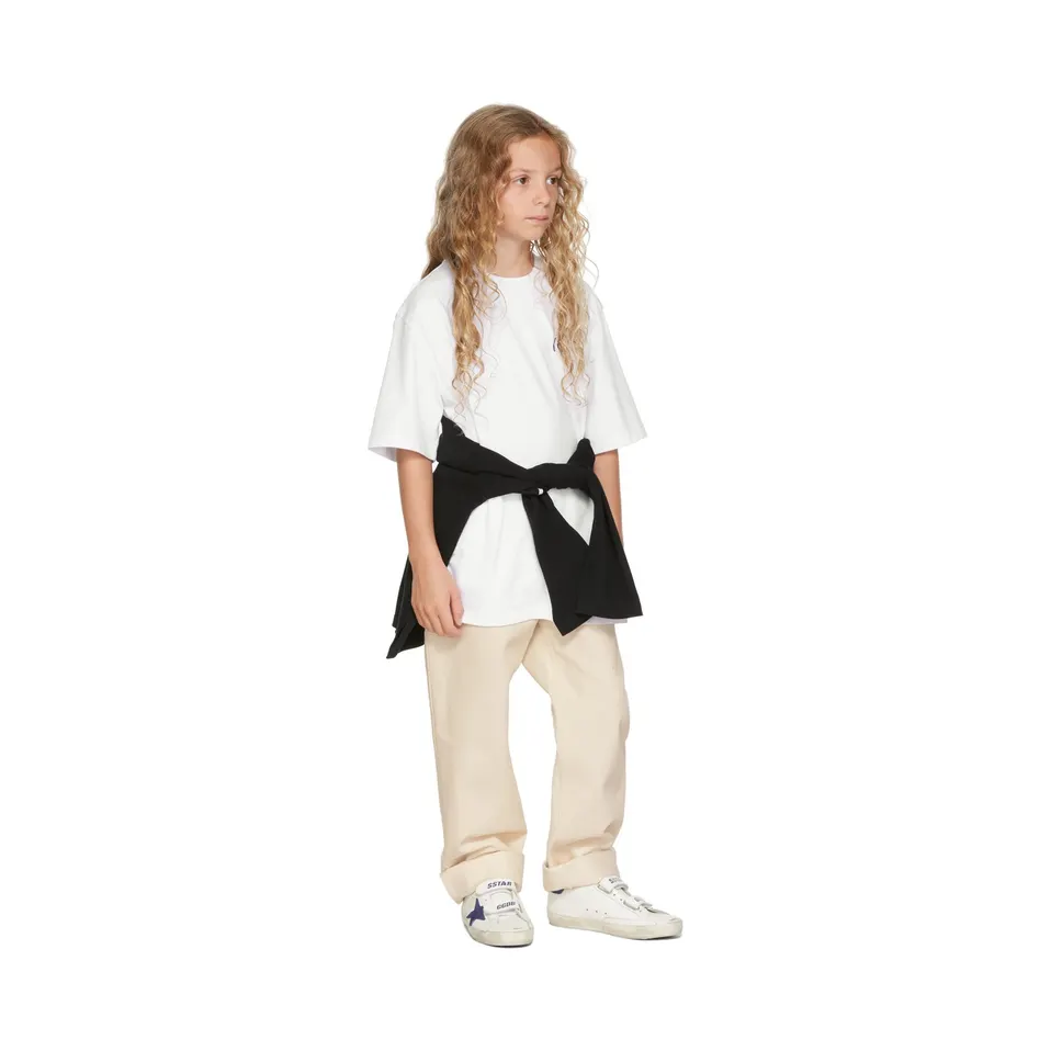 Golden Goose Kids White & Blue Old School Sneakers (GYF00111.F000418.10304) (5)