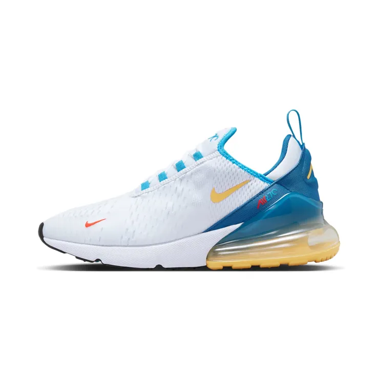 Nike Air Max 270 White Industrial Blue Citron Pulse (Fj4000-100)