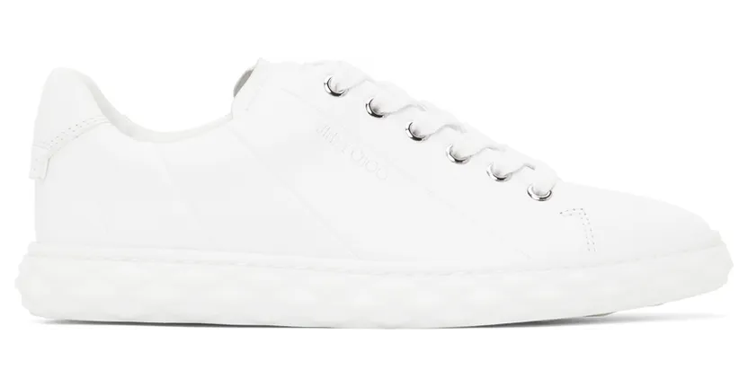 Jimmy Choo White Diamond Light Sneakers (DIAMOND LIGHT/F NAP)