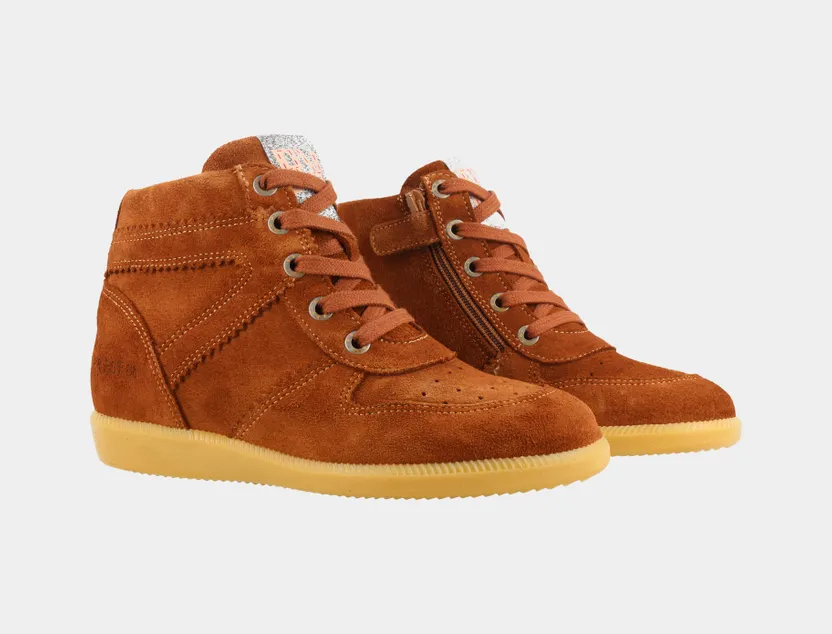 Hoge Cognac Wedge Sneakers | Red-Rag 11168 (11168-753)