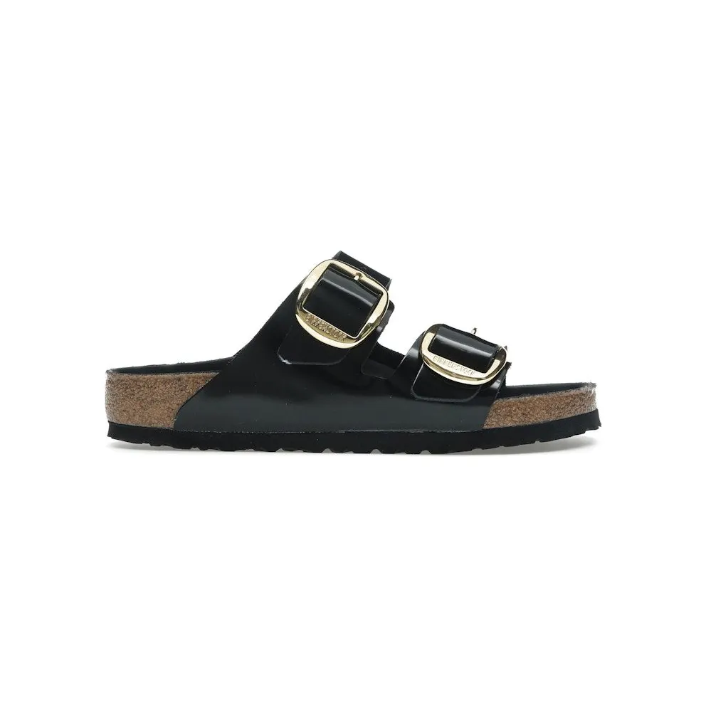 Birkenstock Arizona Big Buckle Natural Leather Patent Black Gold (1021471)