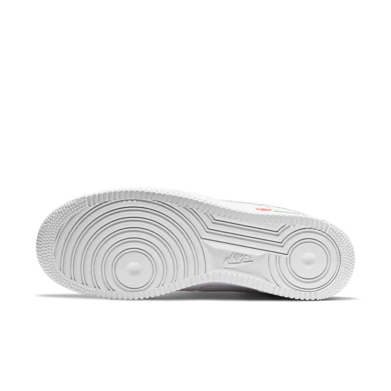 Nike Air Force 1 Low Rose White White/White/University Red-Pine Green (CU6312-100)