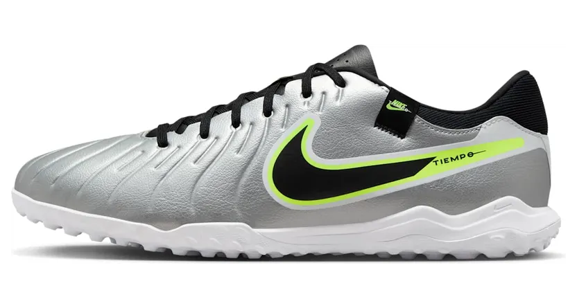 Nike Tiempo Legend 10 Academy TF Metallic Silver Volt Black (DV4342-001)