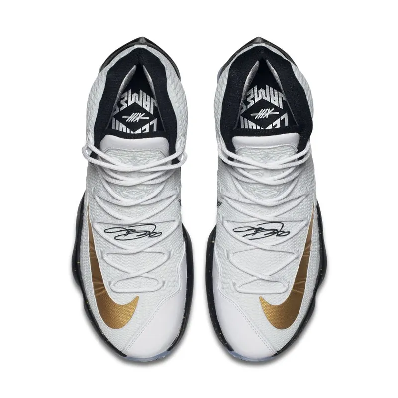 Nike LeBron 13 Elite Gold White/Black-Metallic Gold (831923-170)