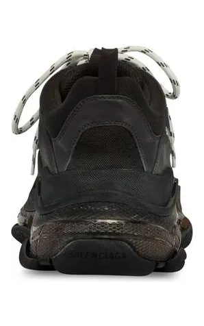 Balenciaga Triple S Clear Sole Double Black (W) (544351W2FB11000) (4)