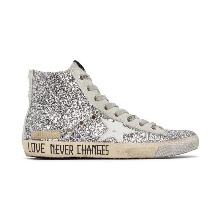 Golden Goose Glitter & Suede Francy Sneakers (F00113.F002029.70160)