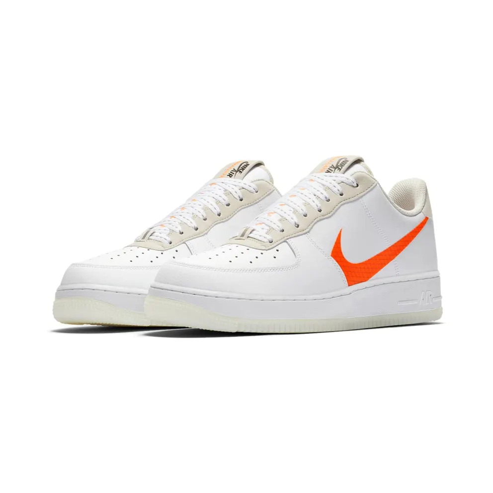 Nike Air Force 1 07 LV8 Orange Swoosh (CD0888-100)