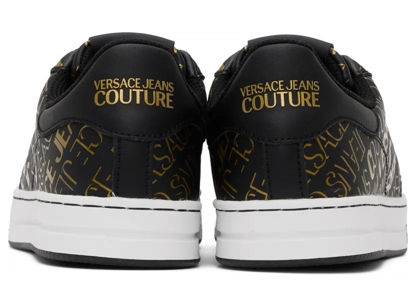 Versace Jeans Couture Black & Gold Court 88 Sneakers (E73YA3SK4 EZP016) (2)