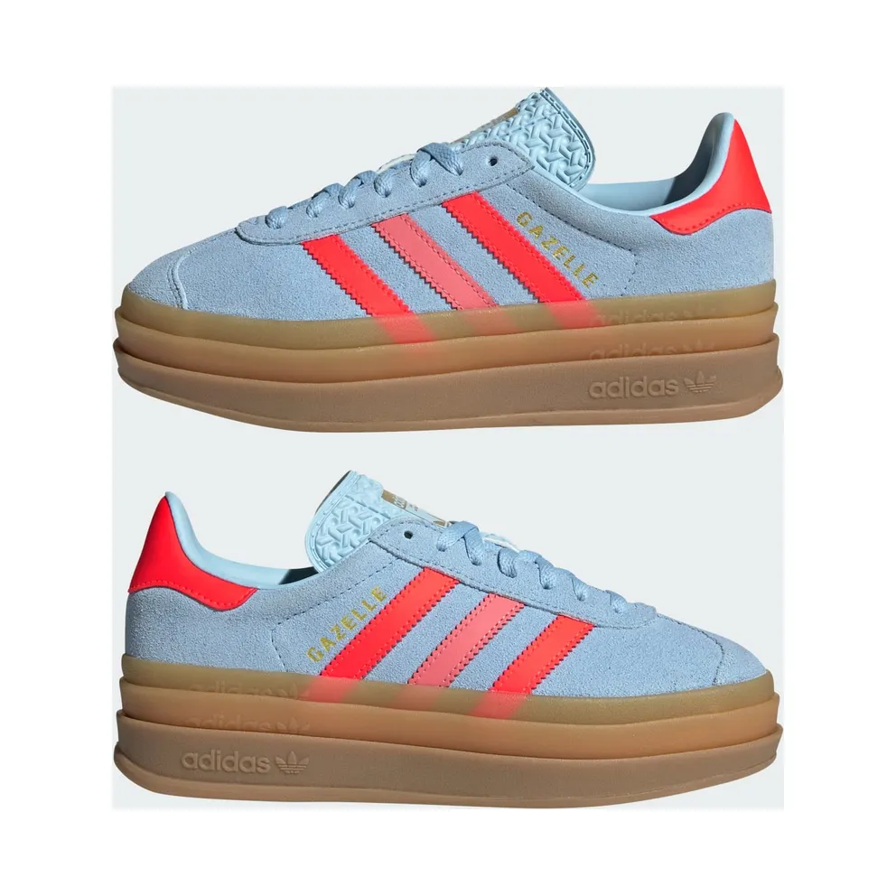 Adidas Gazelle Bold Kids Clear Sky / Solar Red / Gold Metallic (JR5950)