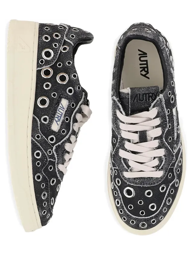 Autry Medalist Low Eyelet-embellished “Black” (AULW TF01) (3)