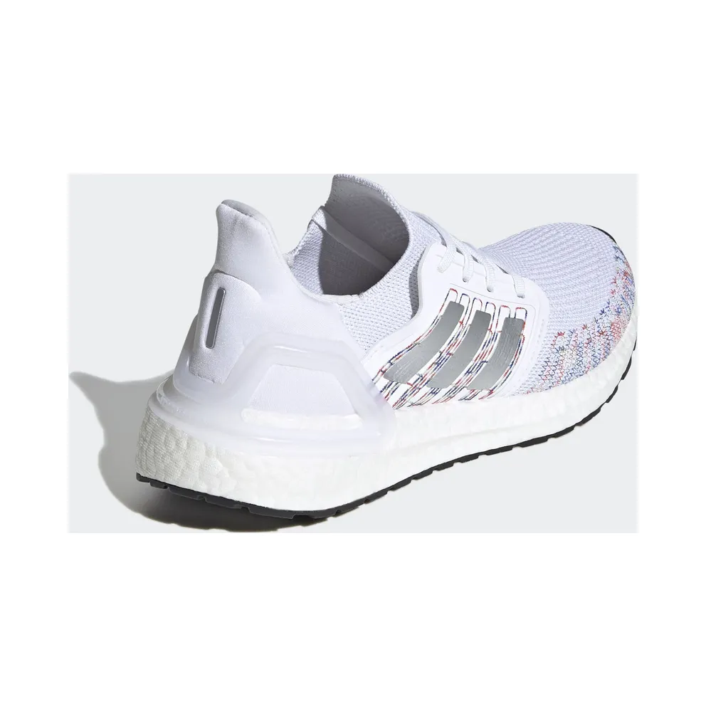 adidas Ultra Boost 20 White Multi (W) Cloud White/Silver Metallic/Multi-Color (EG0728)