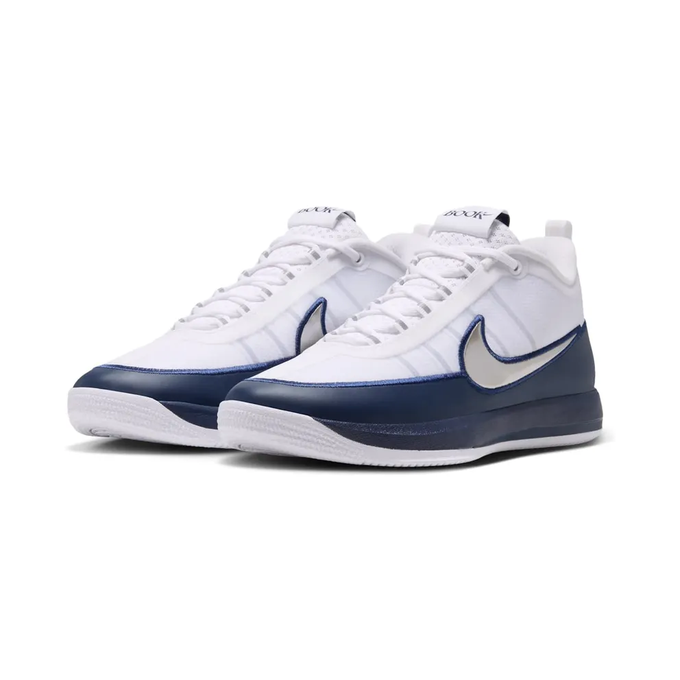 Nike Book 2 – “White / Midnight Navy / Metallic Silver” (IZ2372-107)