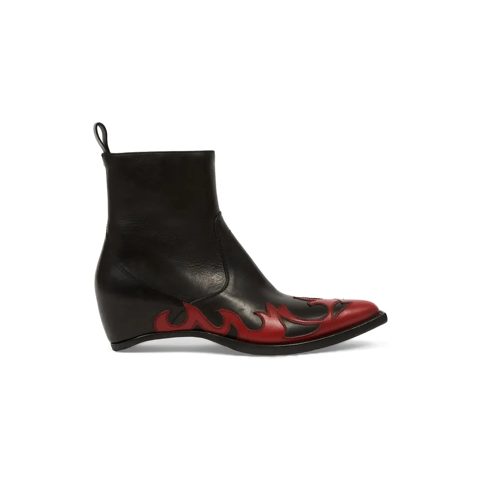 Maison Margiela Heel-Less Western Flames “Black/Red” (P7788 S57WU0301 H0058)