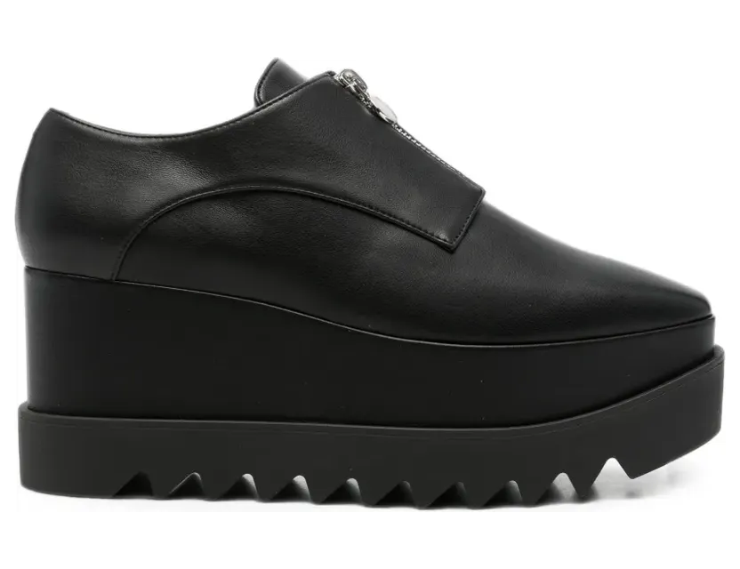 Stella McCartney Elyse Plateau-Sneakers mit Reißverschluss – Schwarz (810744E00291)