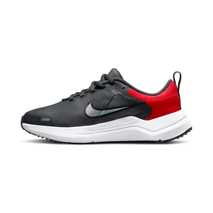 Nike Downshifter 12 GS “Anthracite / Light Smoke Grey / University Red” (DM4194-001)