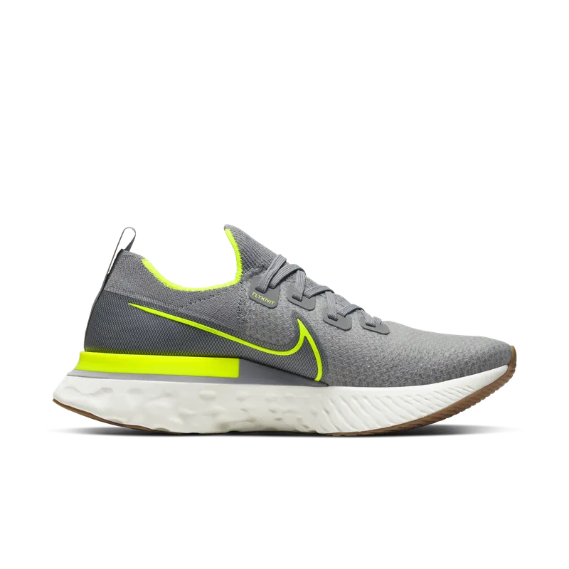 Nike React Infinity Run Flyknit Particle Grey Particle Grey/Wolf Grey-Sail-Volt (CD4371-008)