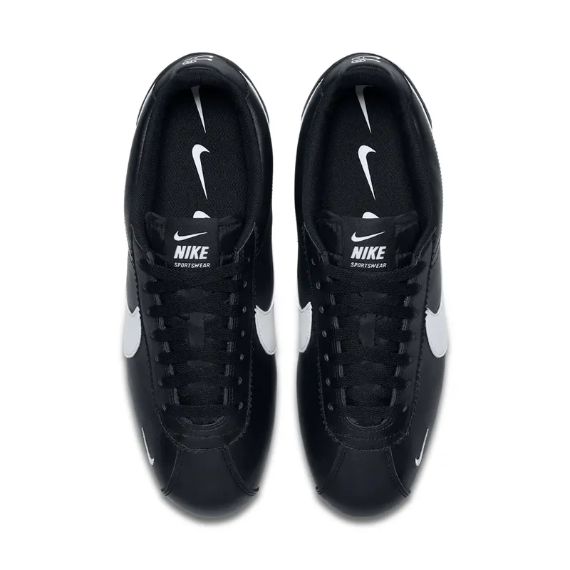 Nike Classic Cortez Mini Swoosh Black White Black/White (807480-004)
