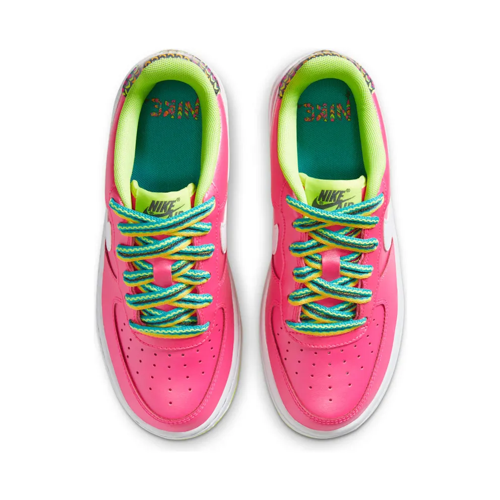 Nike Air Force 1 Low Pink Volt Aqua (GS) Pink Blast/Volt-Oracle Aqua-White (CW5761-600)