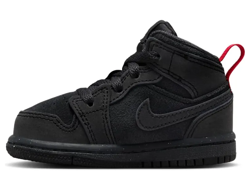 Jordan 1 Mid SE Craft Dark Smoke Grey Varsity Red Black (FQ7756-001)