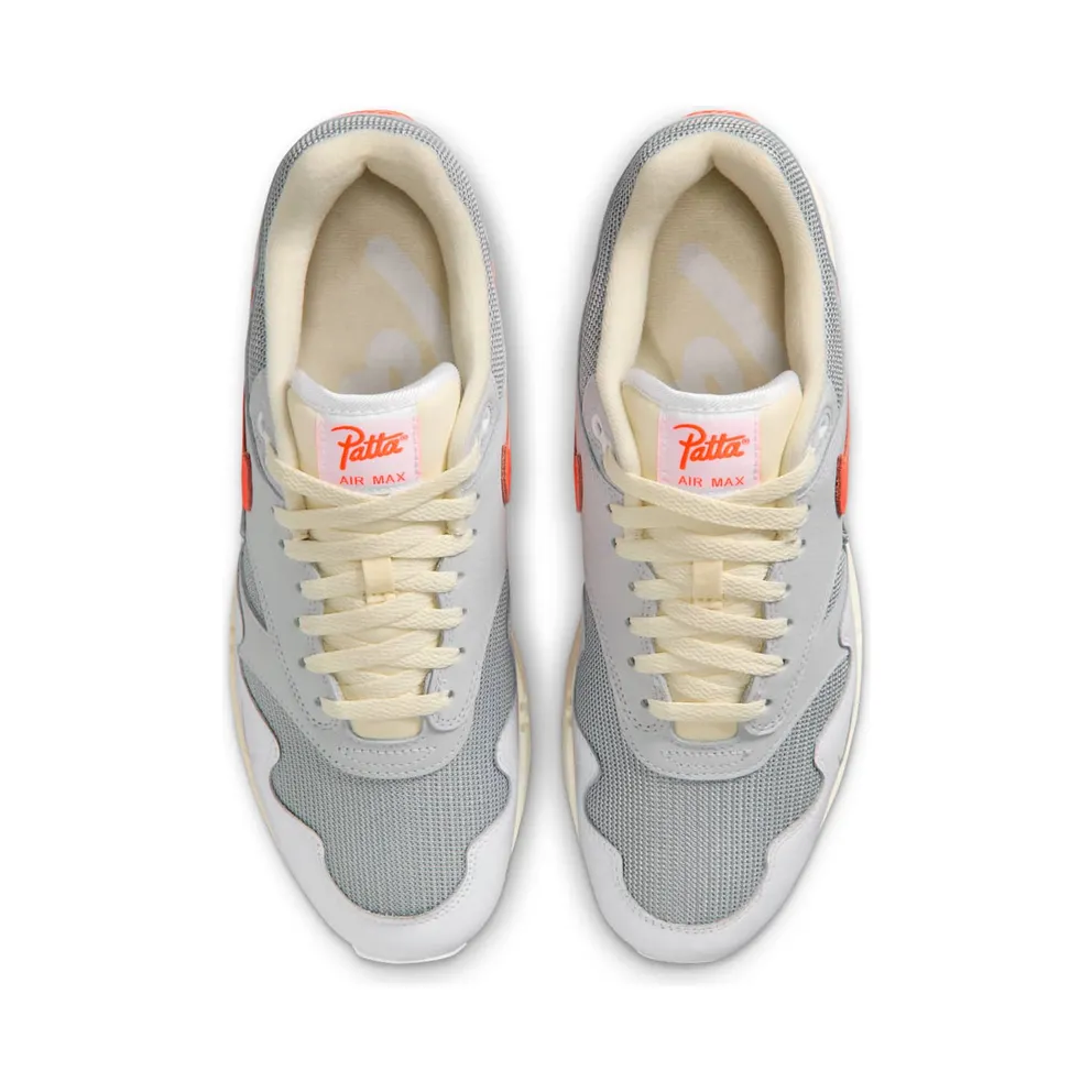 Nike Air Max 1 “Patta Waves White Hyper Crimson (With Bracelet)” (II7055-100)