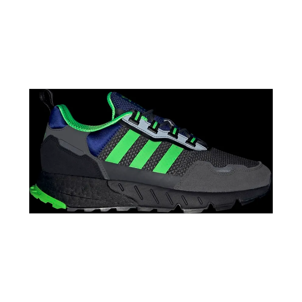 Adidas ZX 1K Boost Grey Six / Screaming Green / Core Black (H00430)