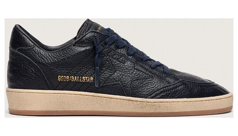 Golden Goose Ball Star In Navy-Blue Leather With Tone-On-Tone Leather Star (GMF00117.F008888.50501)