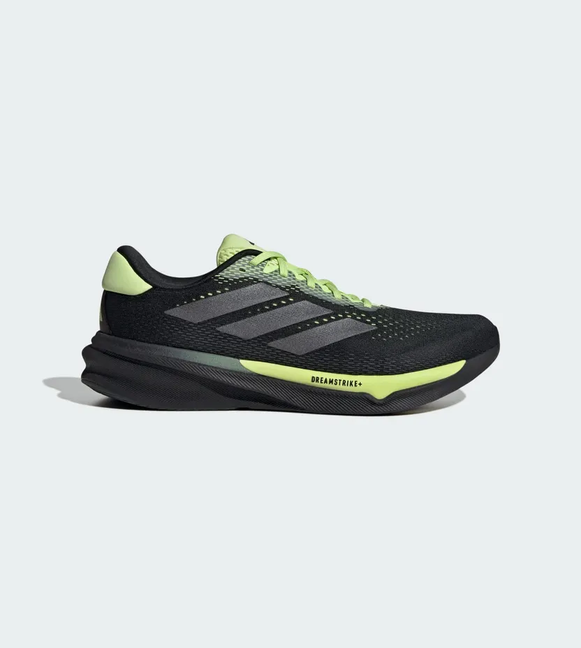 Adidas Supernova Stride 2 Hardloopschoenen Core Black / Iron Metallic / Pulse Lime (JI1419)