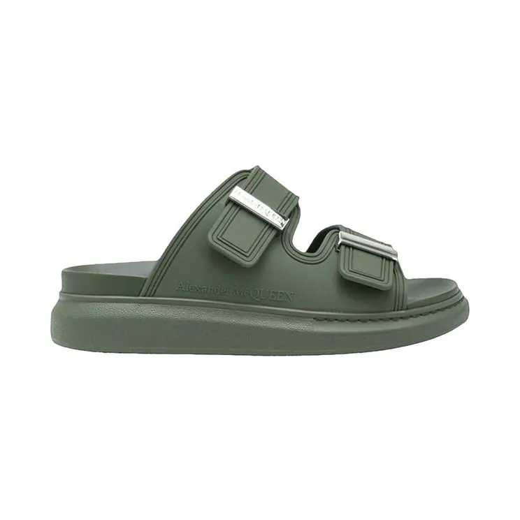Alexander McQueen Hybrid Double Buckle Sandal Khaki (663563W4Q513084)