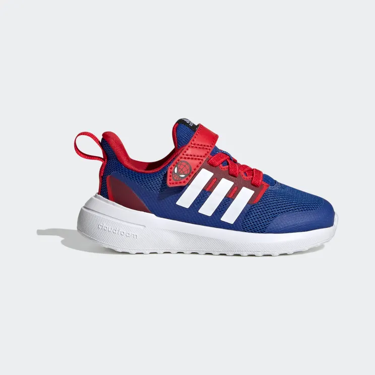 adidas x Marvel FortaRun 2.0 Spider-Man Cloudfoam met Elastische Veters en Klittenband Royal Blue / Cloud White / Better Scarlet (HP9000)