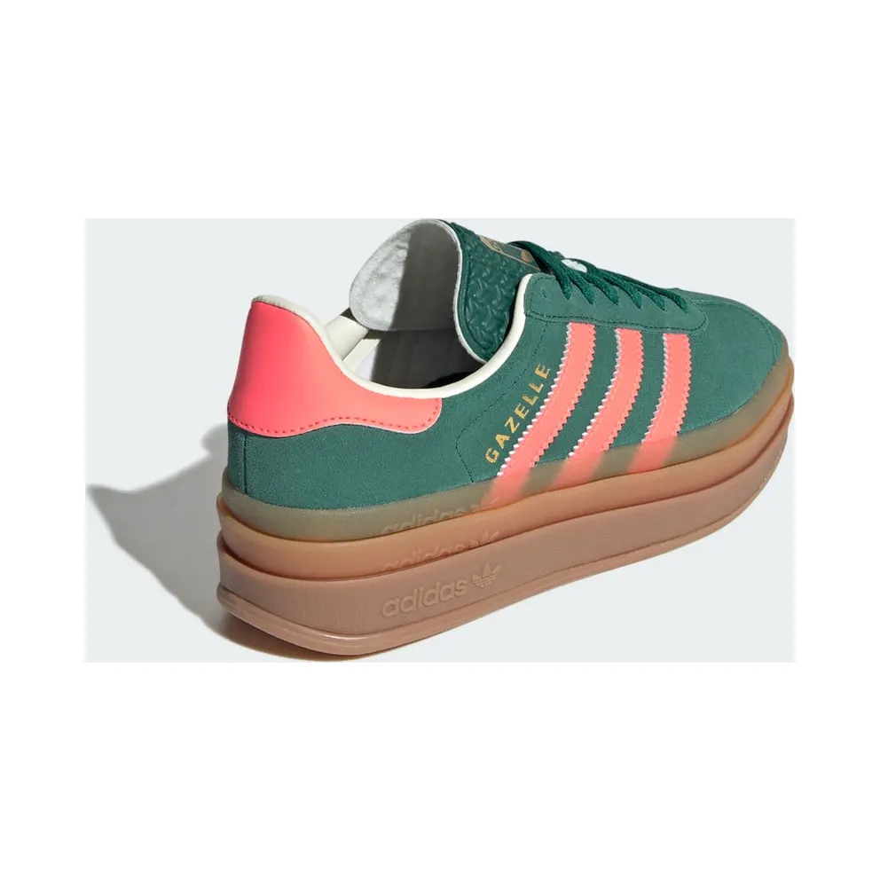 Adidas Gazelle Bold Kids Collegiate Green / Signal Coral / Cream White (JQ7408)