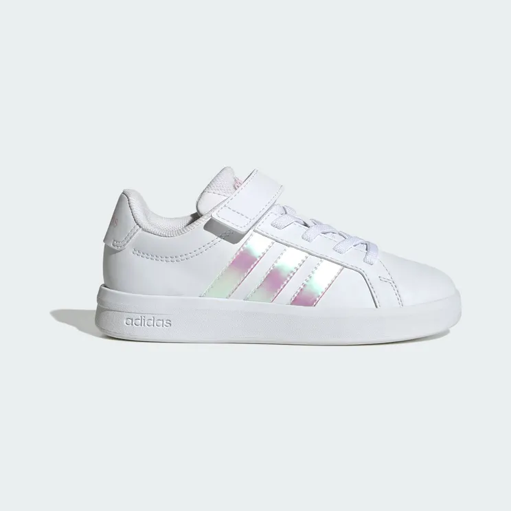 adidas Grand Court 3.0 El C “Cloud White / Iridescent / Cloud White” (JQ1988)