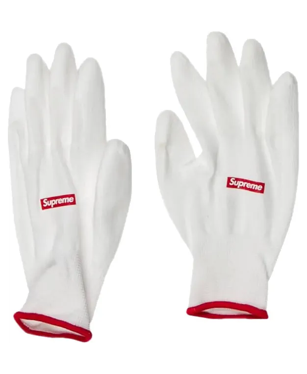 Supreme Rubberized Gloves White (FW20) Brand New (A60)