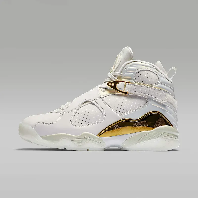 Jordan 8 Retro CC Champagne “Light Bone / White / Metallic Gold” (832821-030)