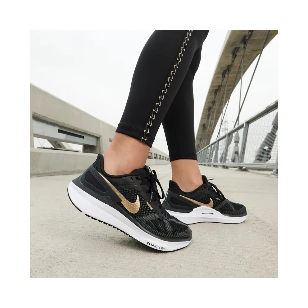 Nike Structure 25 Black White Dark Smoke Grey Metallic Gold (DJ7884-003)
