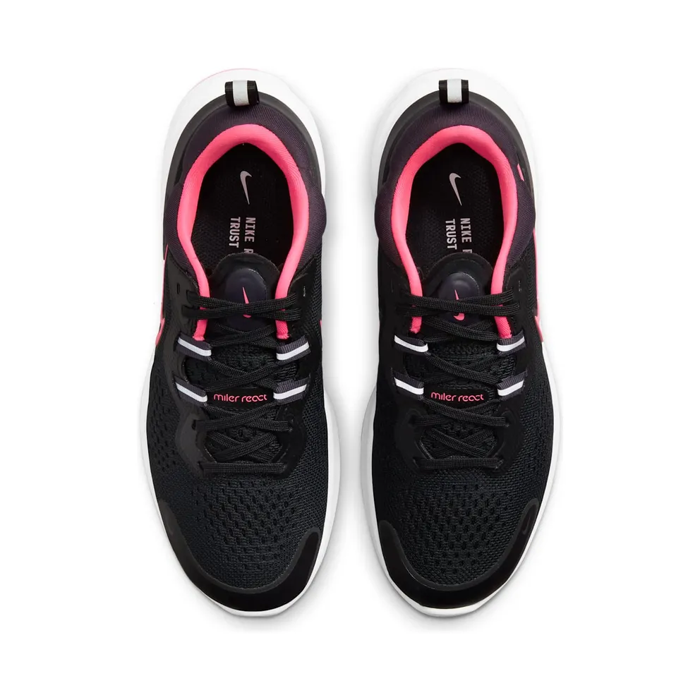 Nike React Miler 2 (straat) “Black / Cave Purple / Hyper Pink” (CW7136-003)