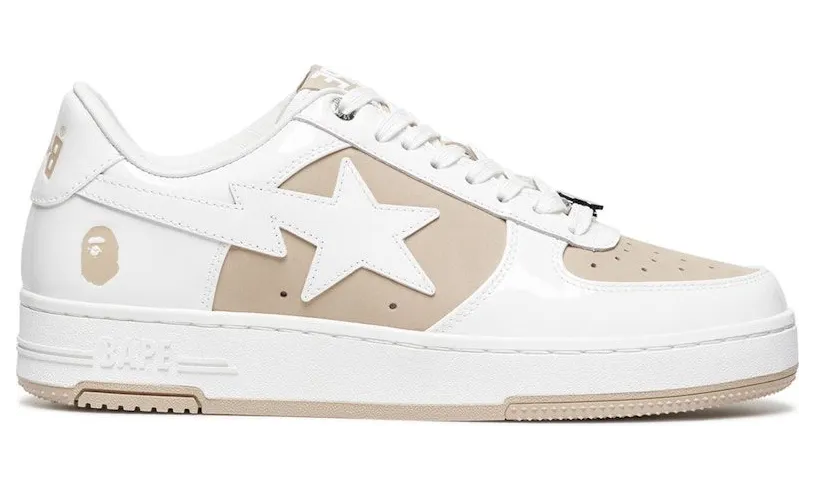 A Bathing Ape Bape Sta Low #6 White Beige (1K80-191-306-BEI)