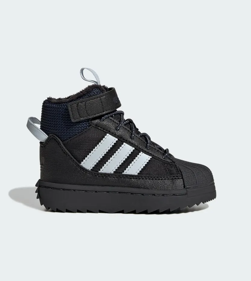 Adidas Superstar Winter Trek Kids Core Black / Halo Blue / Carbon (JQ0342)