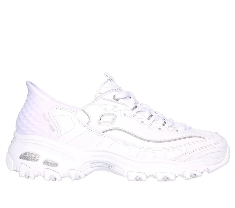 Skechers Slip-ins: D’Lites Sneaker White/Silver