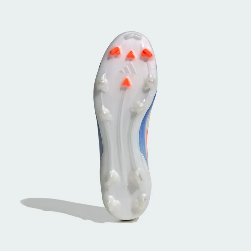 adidas F50 League Laceless Firm/Multi-Ground Cloud White Solar Red Lucid Blue (IE0606)