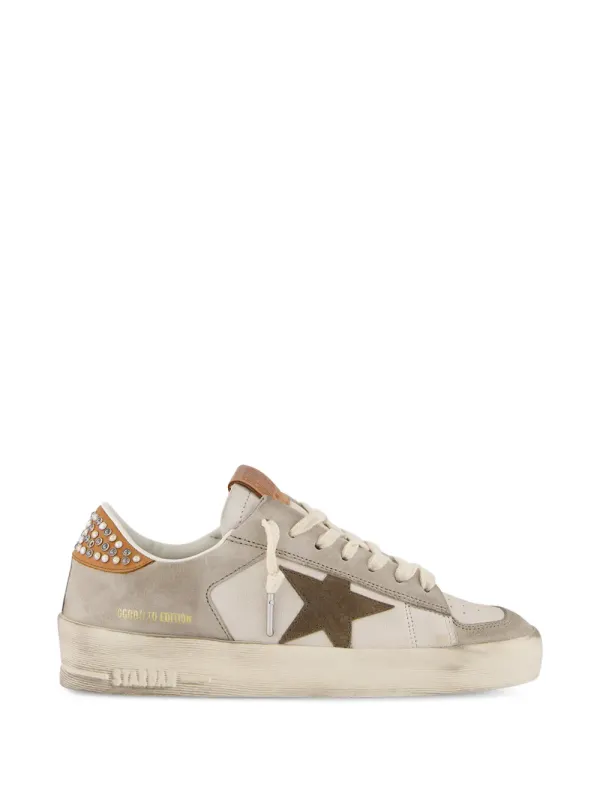 Golden Goose Leren sneakers with studs – Beige (GWF00667F007868)