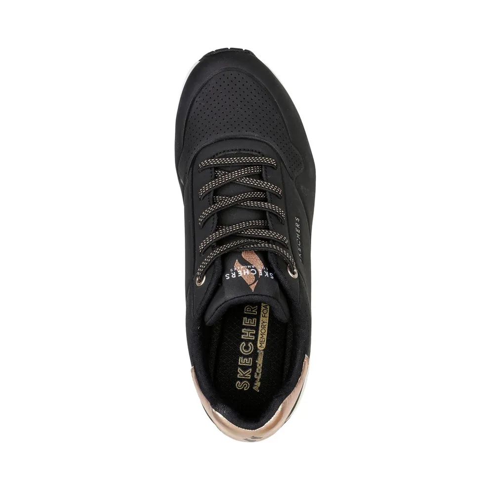 Skechers UNO – Shimmer Away Sneaker Black