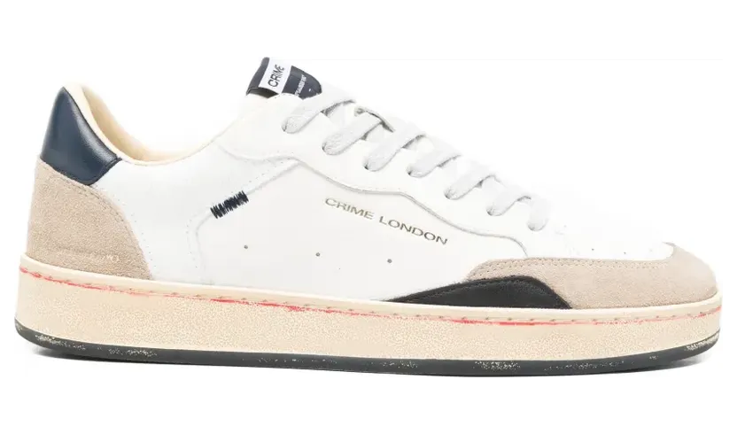 Crime London Chelsea Sneakers mit Wildledereinsätzen – Weiß (19201PP8)
