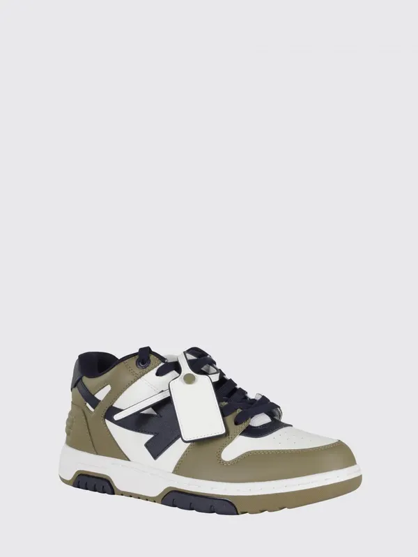 Off-White Out Of Office Leather Green (OMIA189S26LEA0036349)