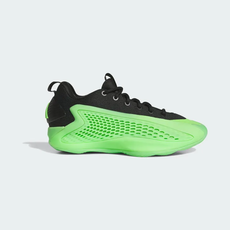 adidas Anthony Edwards 1 Low Basketball Shoes Kids “Lucid Lime / Aurora Ink / Core Black” (JI4073)
