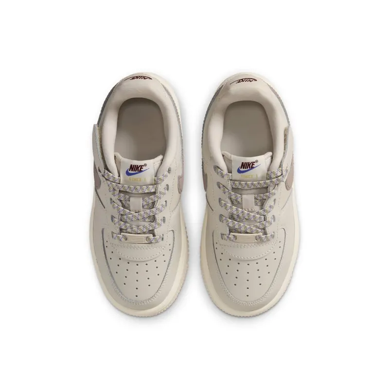 Nike Force 1 Low LV8 EasyOn Light Orewood Brown Burgundy Crush Comet Blue (IH4496-100)